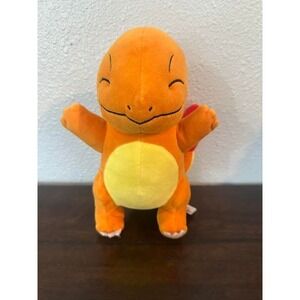 Pokemon Center Charmander Smiling Plush Stuffed Animal Toy Orange 8 Inch